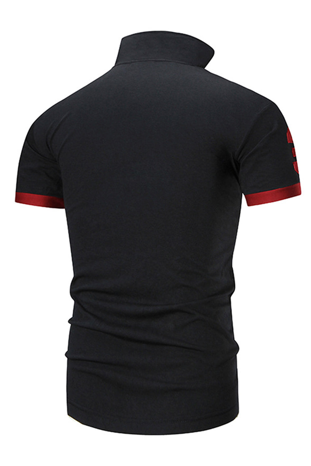 Polo de algodón slim fit negro para hombre