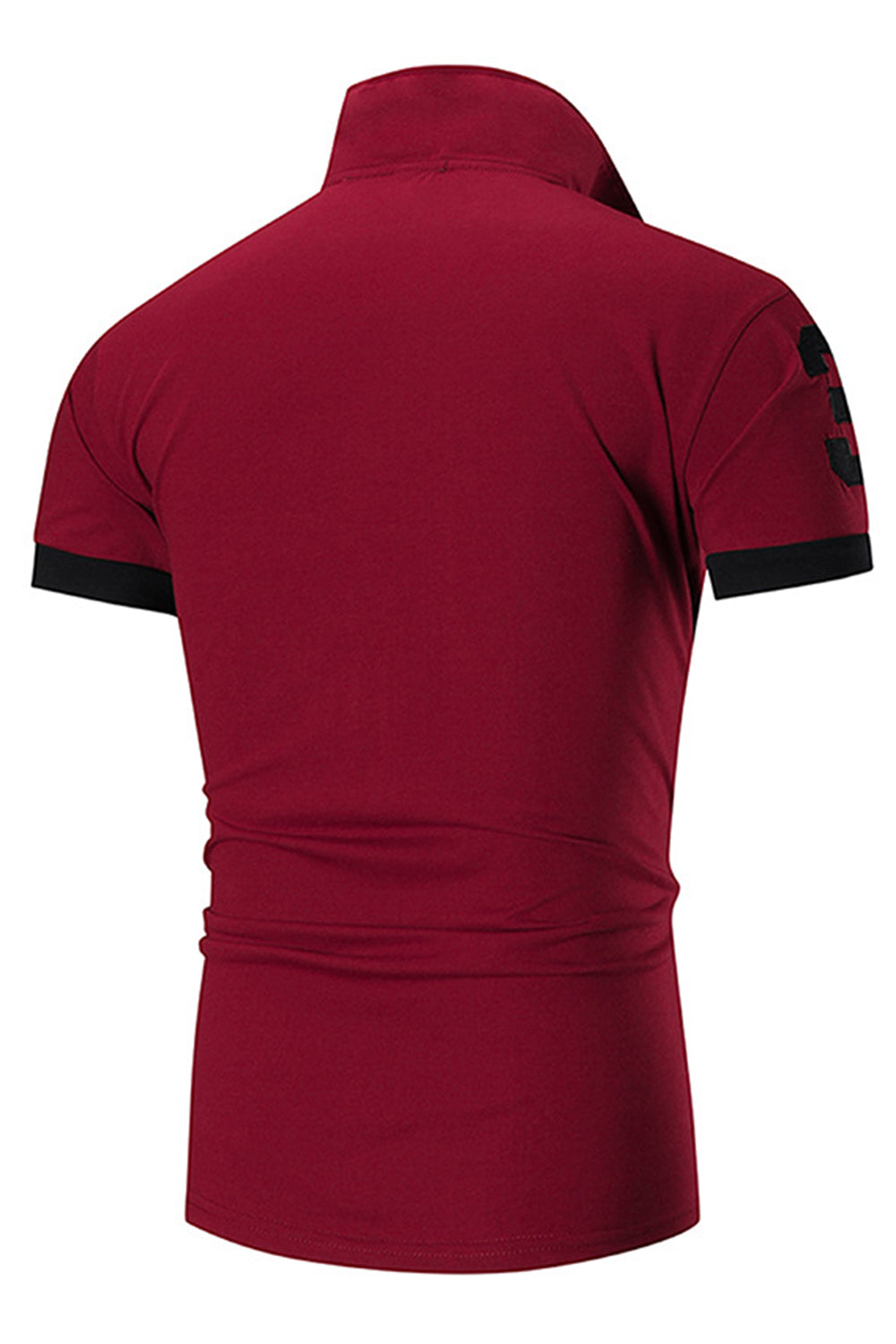 Polo de algodón slim fit negro para hombre