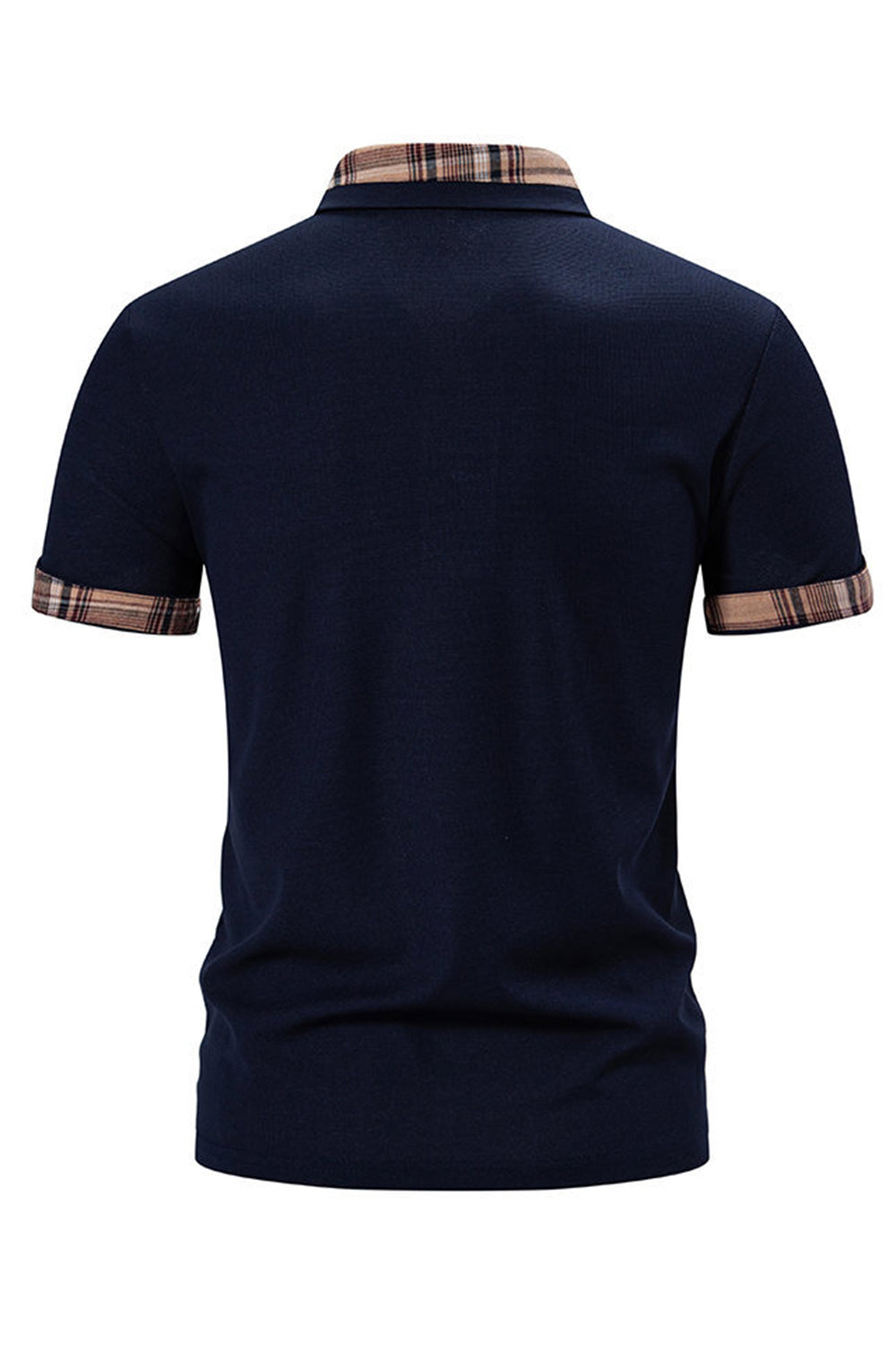 Polo casual de hombre de manga corta de algodón blanco