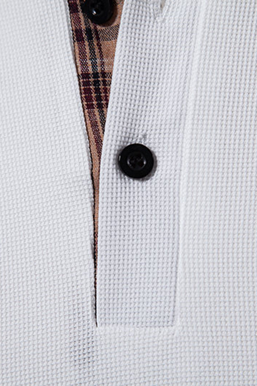 Polo casual de hombre de manga corta de algodón blanco
