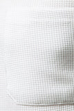 Camisa de punto blanco de algodón y cuello redondo de manga corta para hombre