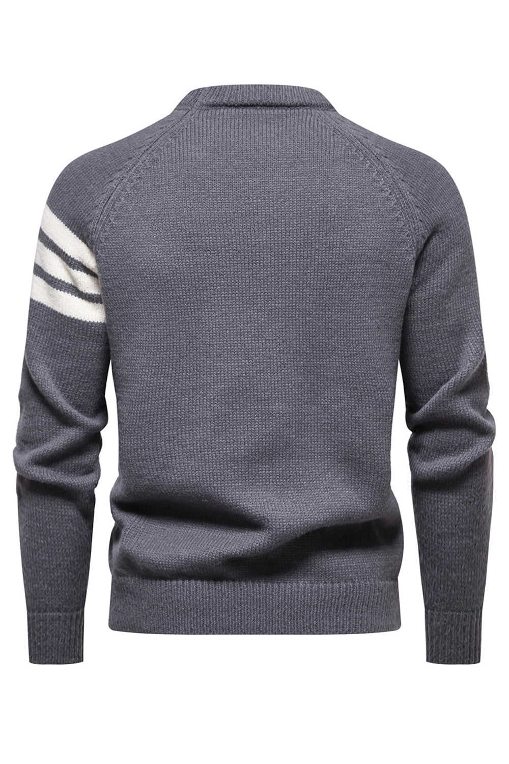Jersey jersey slim fit gris con cuello redondo para hombre