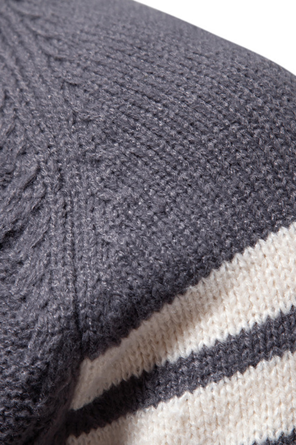 Jersey jersey slim fit gris con cuello redondo para hombre