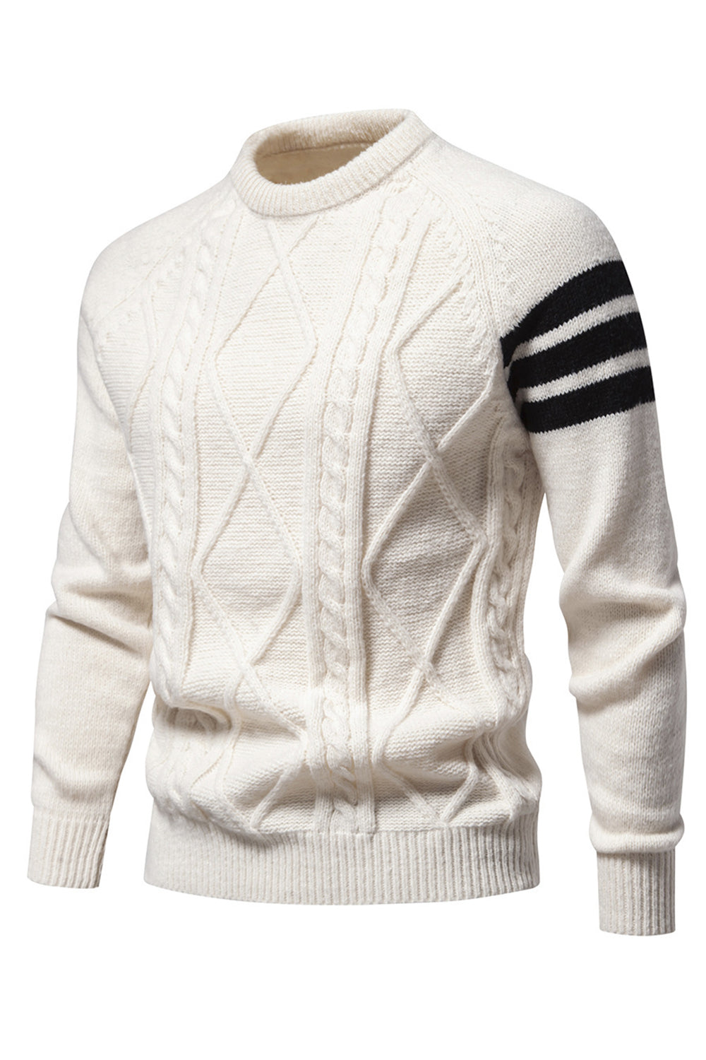 Jersey jersey slim fit gris con cuello redondo para hombre