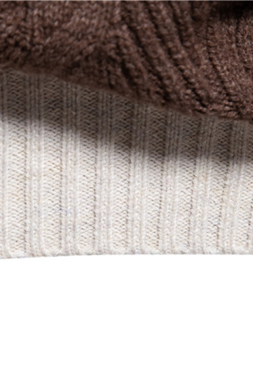 Suéter de jersey trenzado blanco con cuello redondo y bloques de color para hombre