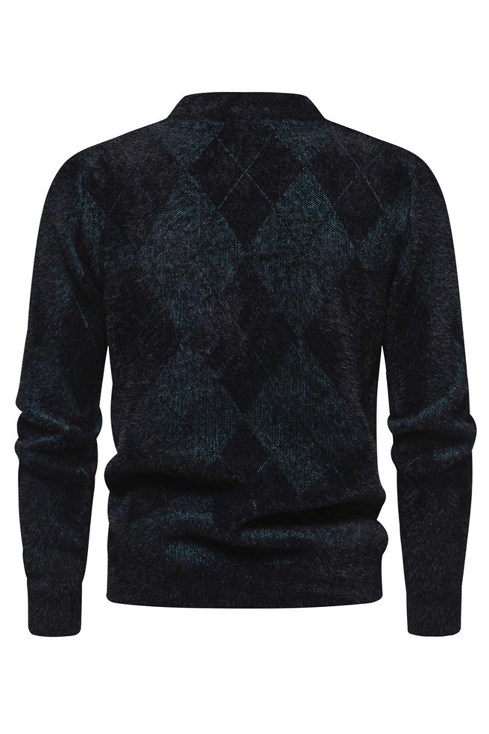 Jersey de punto estampado de cuello redondo color caqui claro para hombre