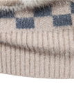Suéter de punto con estampado de jersey caqui slim fit para hombre