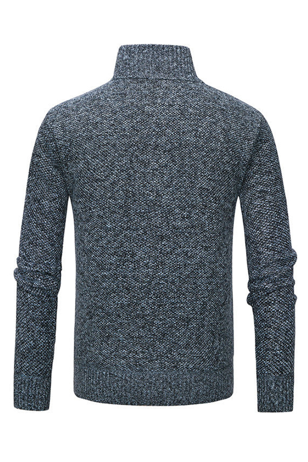 Abrigo holgado gris con cuello alto y cremallera para hombre