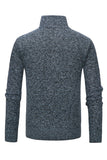 Abrigo holgado gris con cuello alto y cremallera para hombre