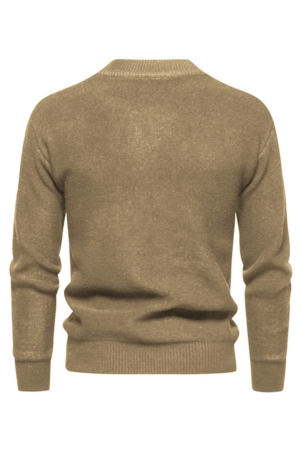 Jersey de punto para hombre con cuello redondo y jacquard blanco