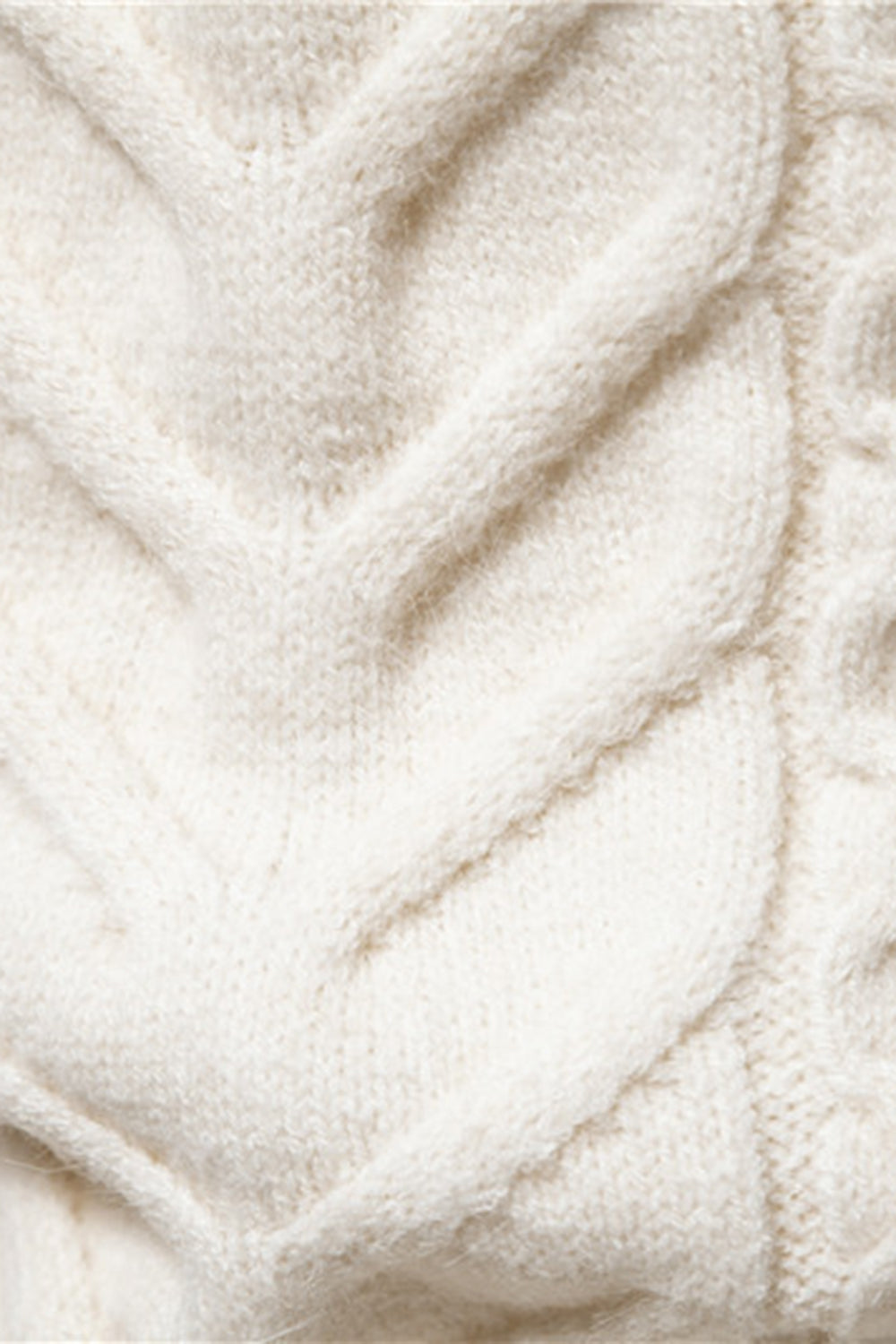 Jersey de punto para hombre con cuello redondo y jacquard blanco