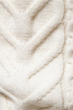 Jersey de punto para hombre con cuello redondo y jacquard blanco