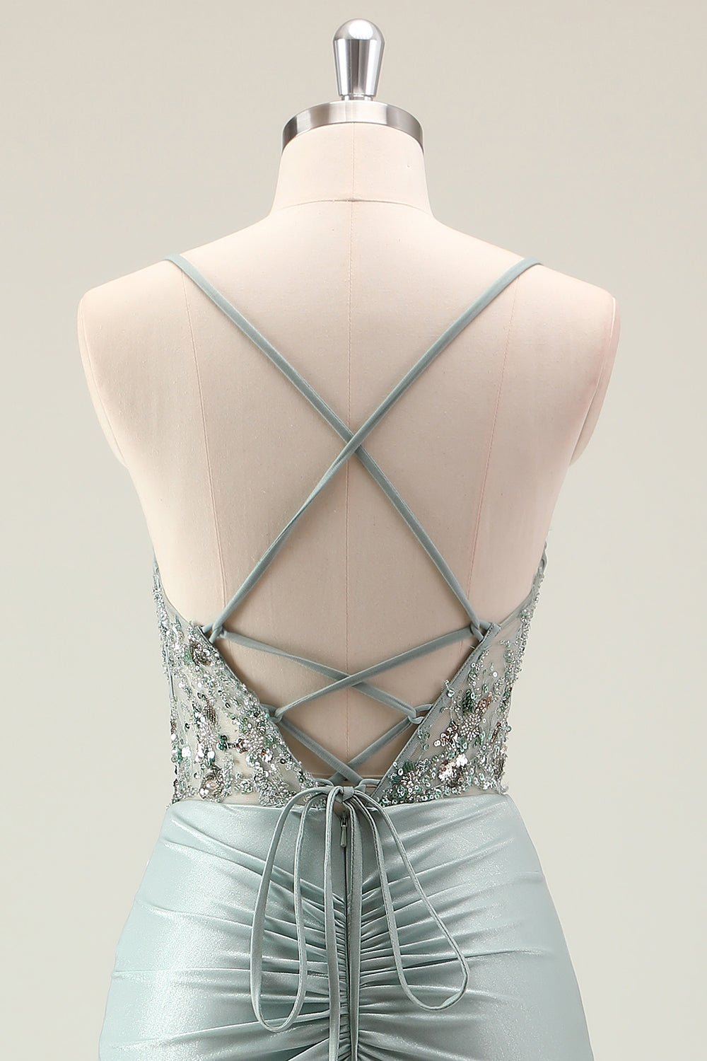 Vestido de fiesta de lentejuelas brillantes con tirantes de sirena azul marino oscuro con abertura