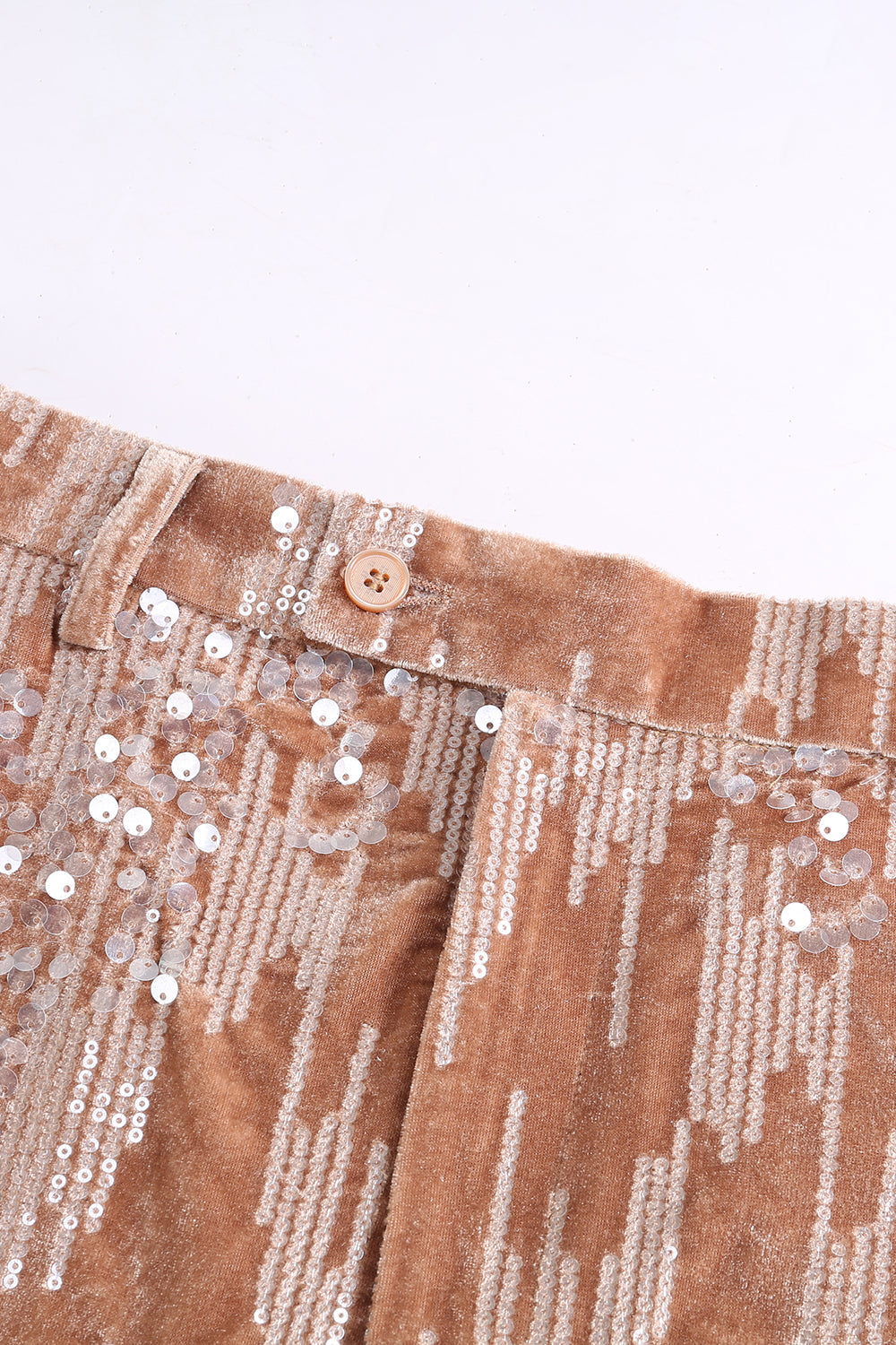 Lentejuelas de solapa de terciopelo con muescas de terciopelo rosa empolvado brillante 2 piezas