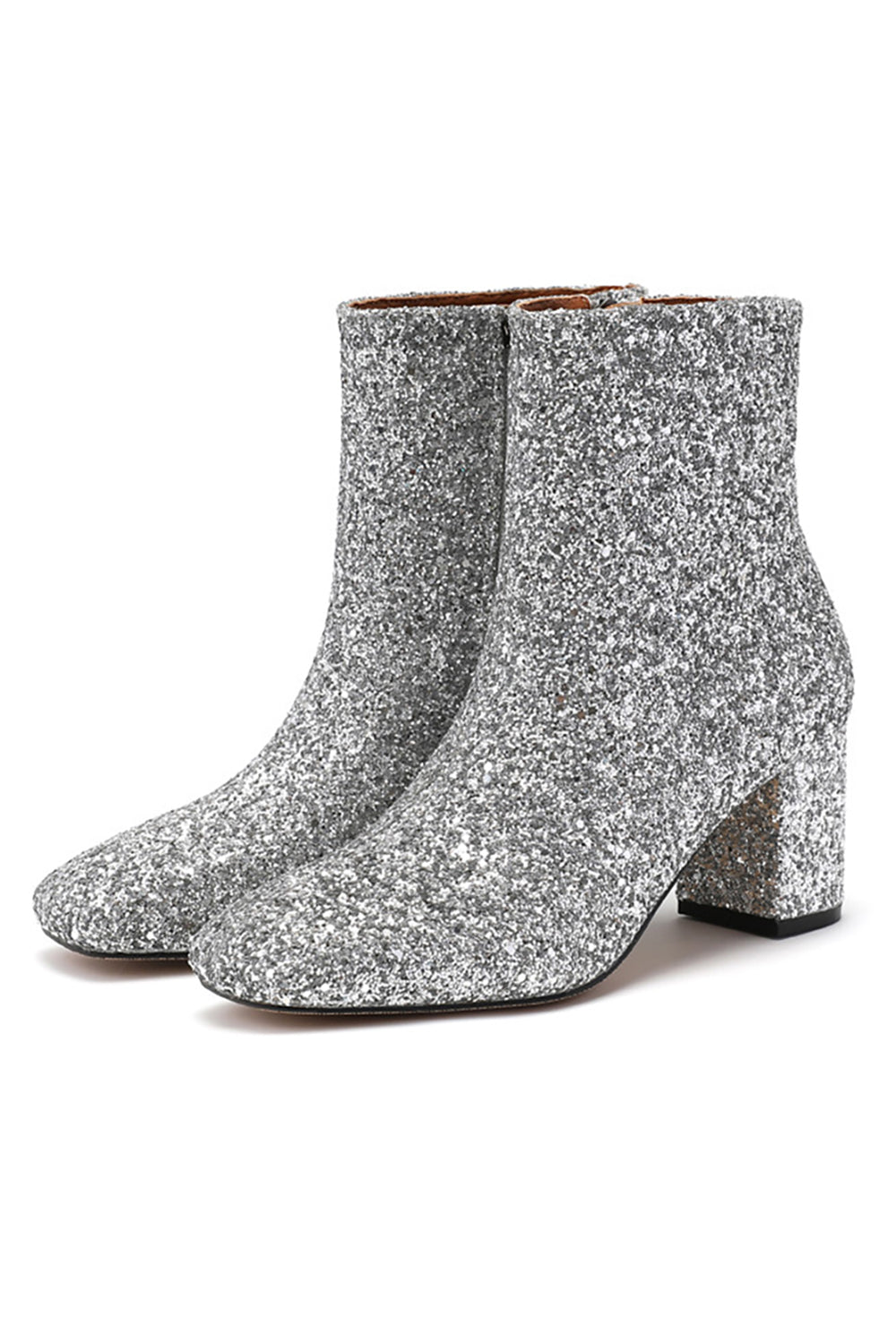Botas de moda para mujer con lentejuelas doradas brillantes