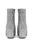 Botas de moda para mujer con lentejuelas doradas brillantes