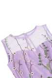 Vestido Blush A Line Cuello Bateau Mangas Década de 1950