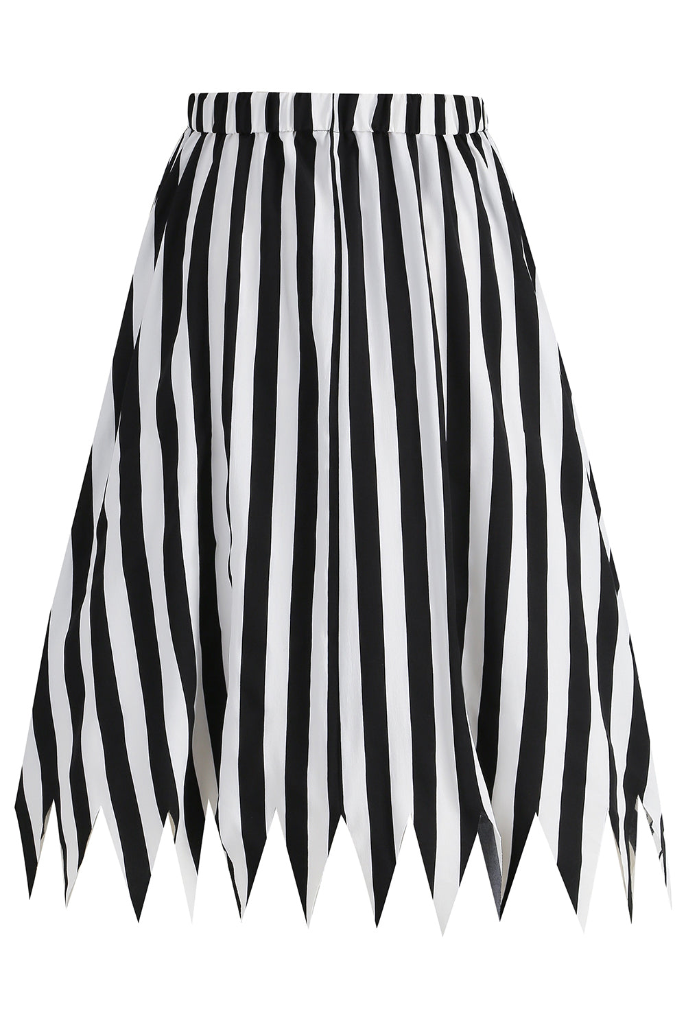 Falda de traje de pirata casual con estampado de rayas de bloque de color negro