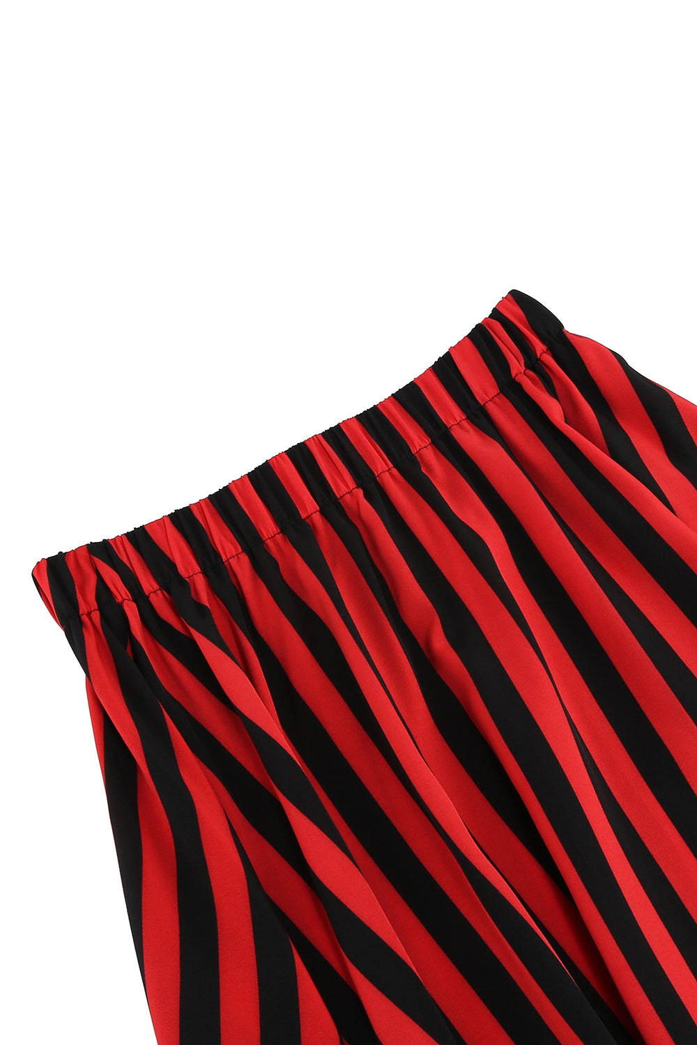 Falda de traje de pirata casual con estampado de rayas de bloque de color negro