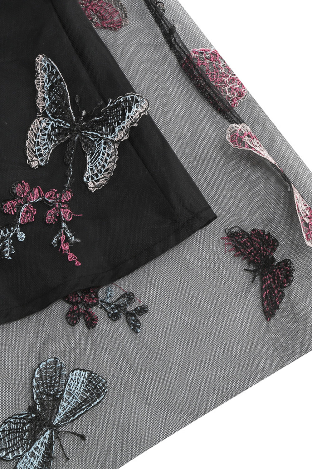 Falda midi suelta suelta de gasa floral con estampado de cintura alta albaricoque