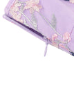 Vestido brillante con mangas de flores de albaricoque Swing de la década de 1950