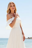 lvory A Line Off The Shoulder Vestido de Novia Largo con Abertura