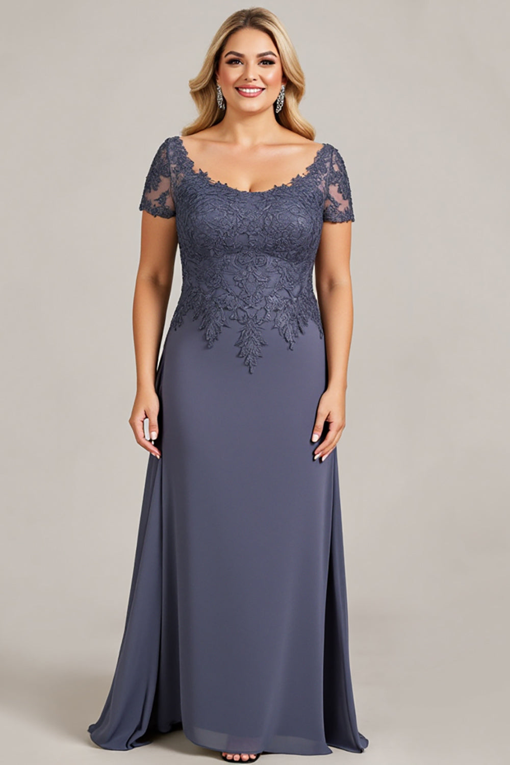 Twilight Chiffon Lace Talla Grande Madre de la Novia Vestido