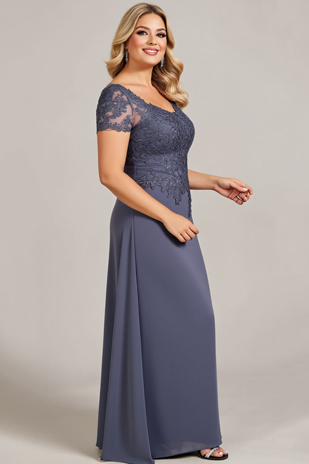 Twilight Chiffon Lace Talla Grande Madre de la Novia Vestido