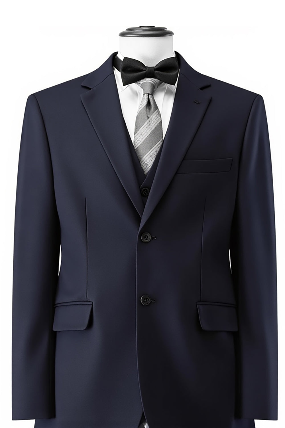 Solapa con muescas de color púrpura oscuro 3 piezas Trajes de padrino de boda ajustados