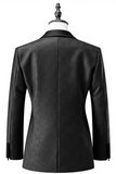Traje de fiesta de 3 piezas con solapa de chal negro para hombre