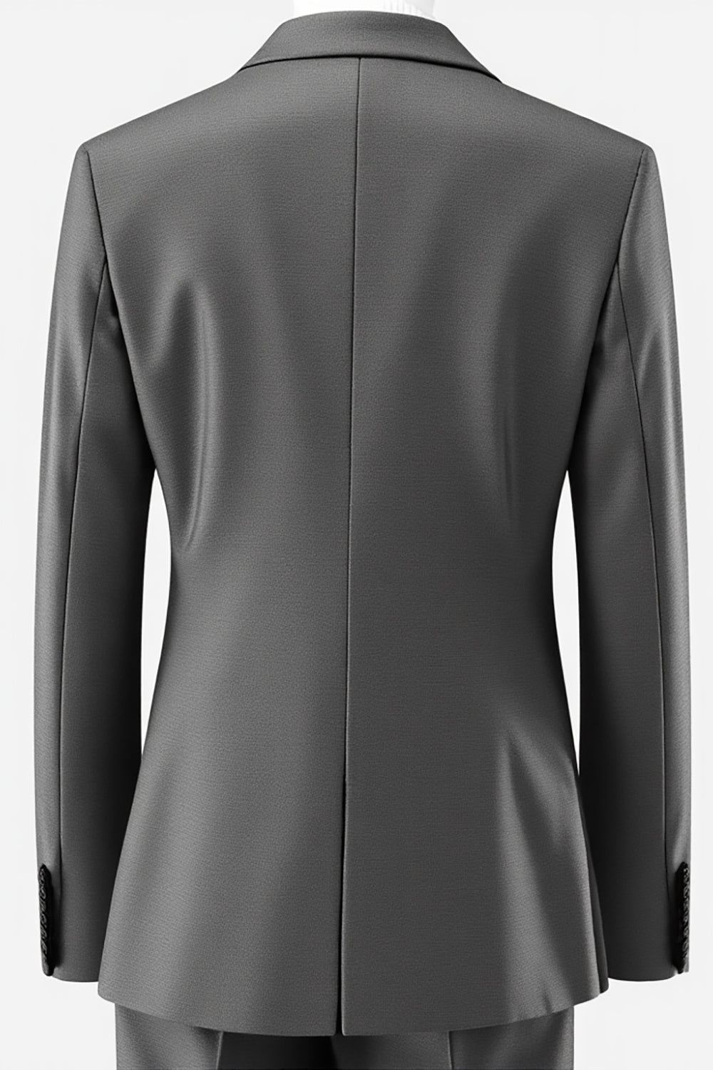 Trajes de fiesta grises de solapa con muescas de 2 piezas cruzados para hombre