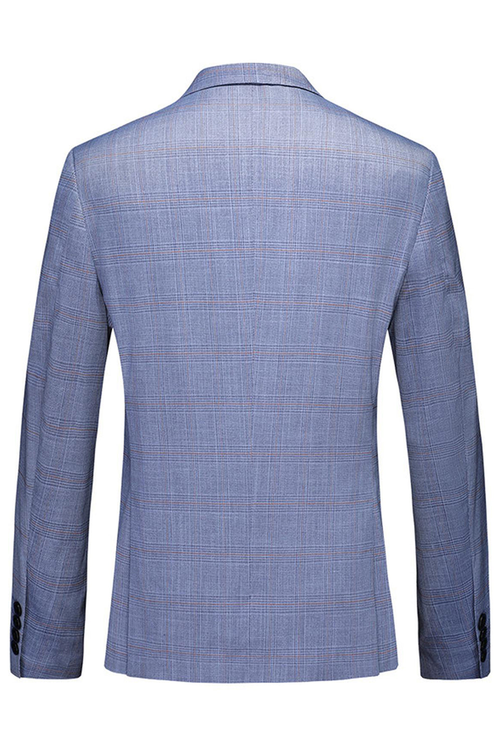 Solapa con muescas azules 3 piezas Trajes formales para hombre