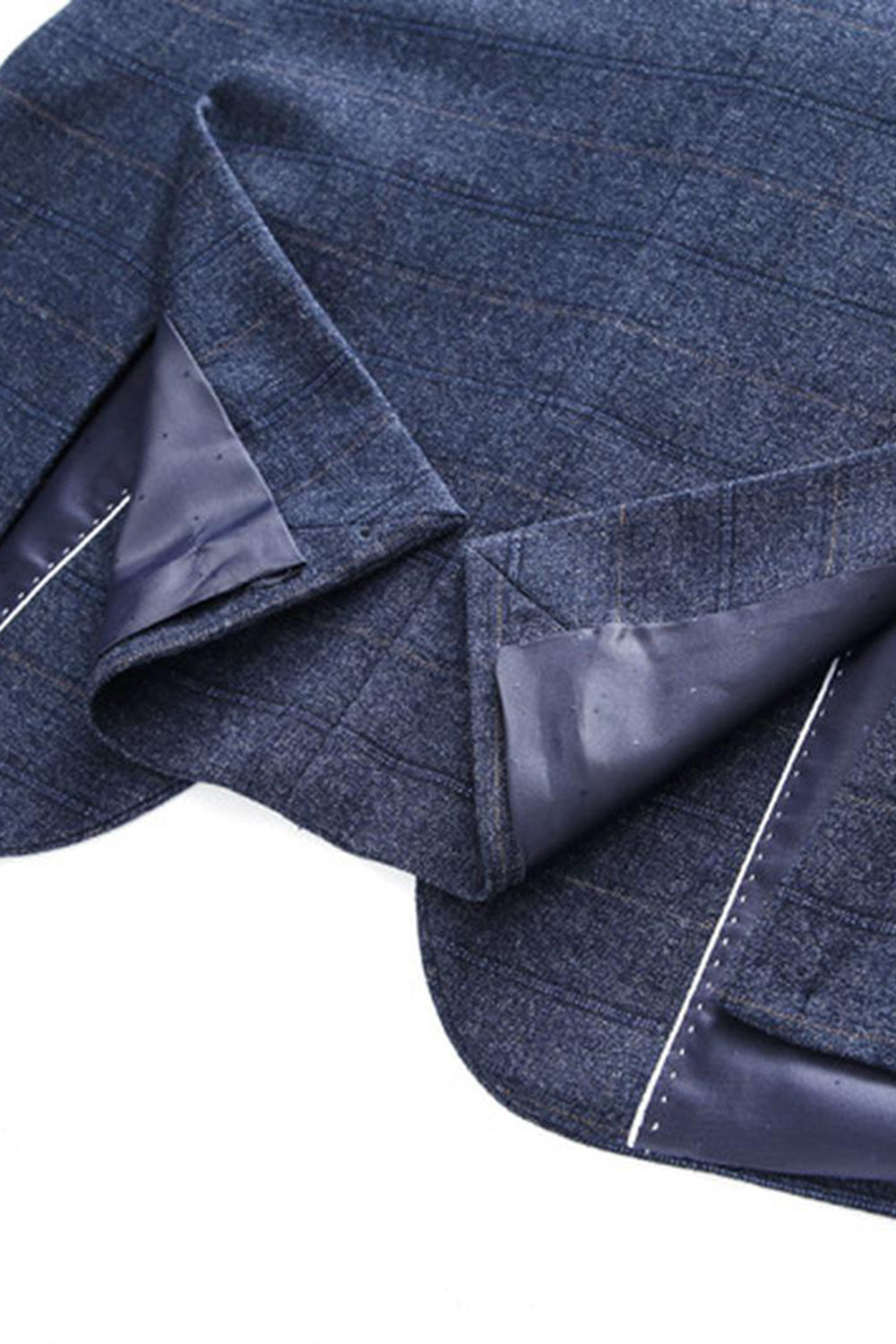 Trajes de fiesta de 3 piezas para hombre con solapa de cuadros a cuadros para hombre