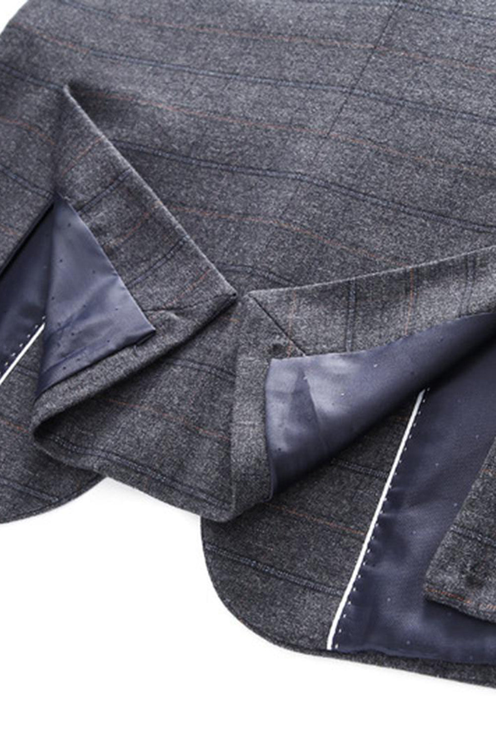 Trajes de fiesta de 3 piezas para hombre con solapa de cuadros a cuadros para hombre