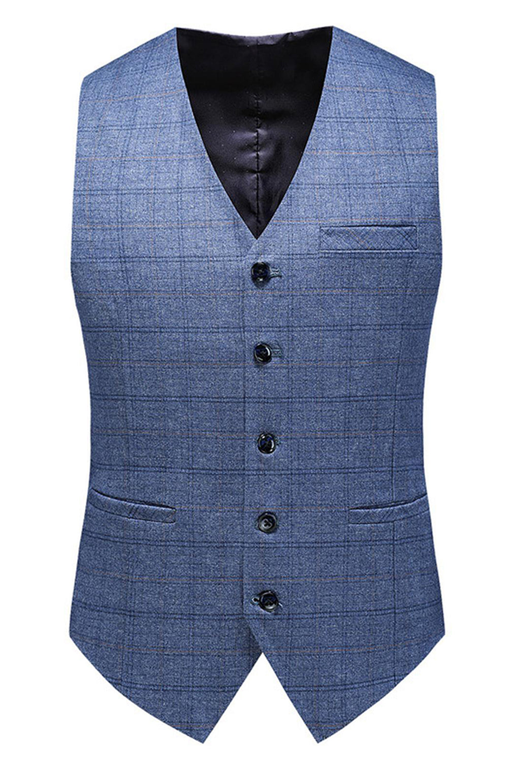 Trajes de fiesta de 3 piezas para hombre con solapa de cuadros a cuadros para hombre