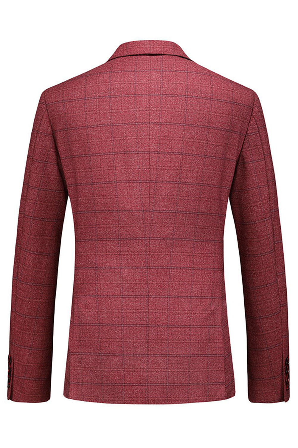 Trajes de fiesta de 3 piezas para hombre con solapa de cuadros a cuadros para hombre