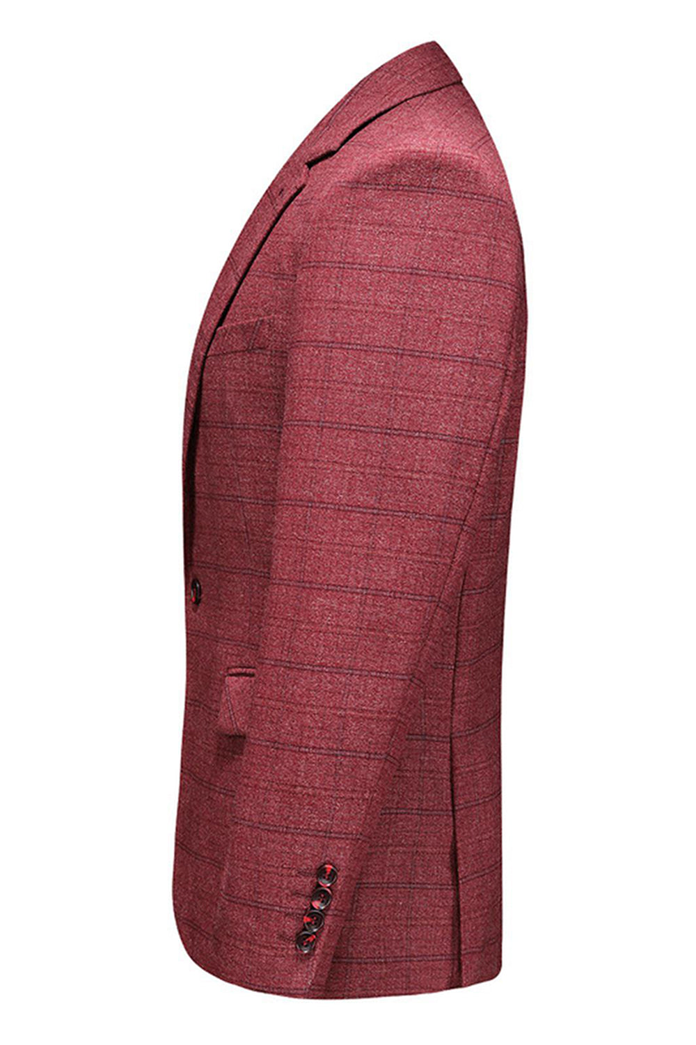 Trajes de fiesta de 3 piezas para hombre con solapa de cuadros a cuadros para hombre