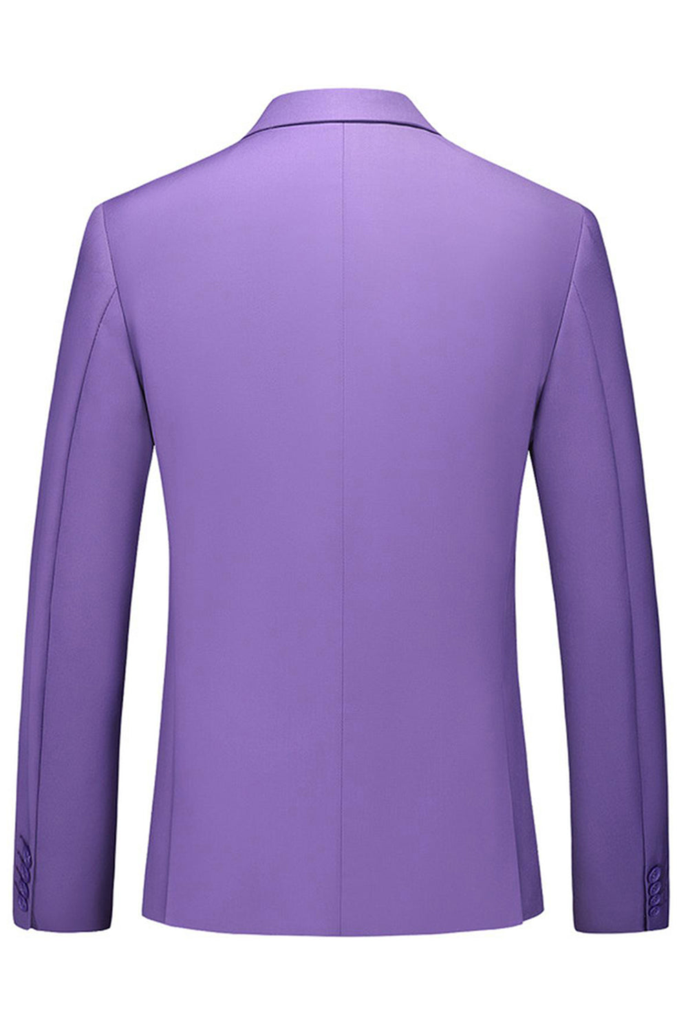 Trajes de Fiesta de Hombre Violeta de Botonadura Sencilla con Solapa con Muescas 3 Piezas