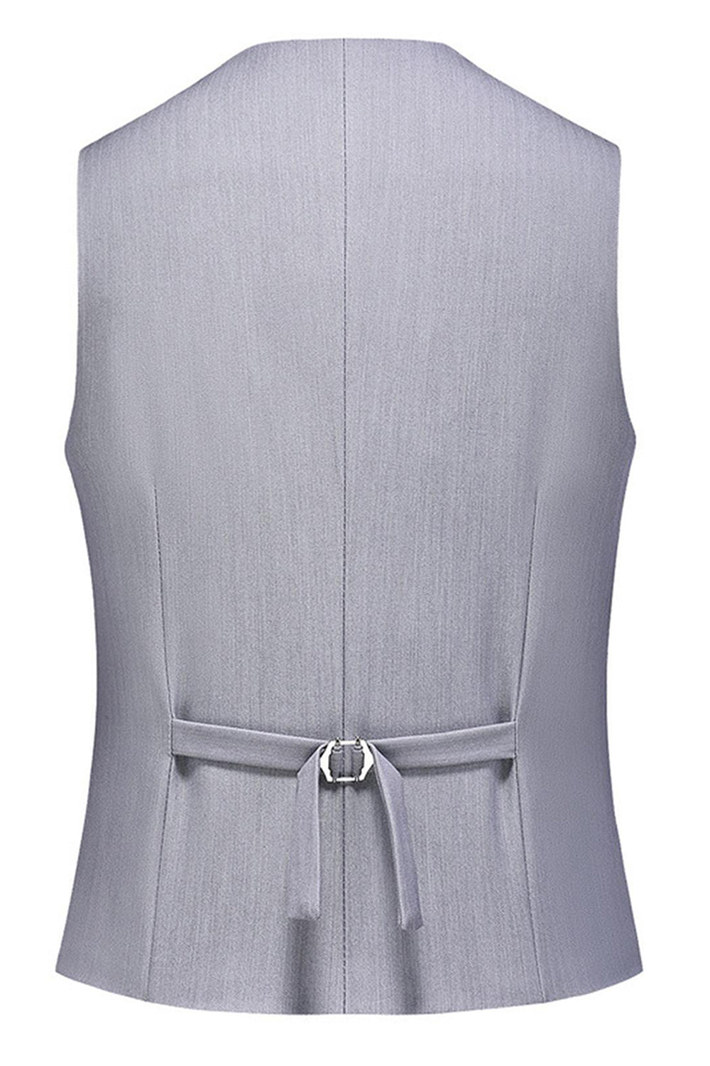 Gris claro 3 piezas Solapa con muesca Trajes formales para hombre