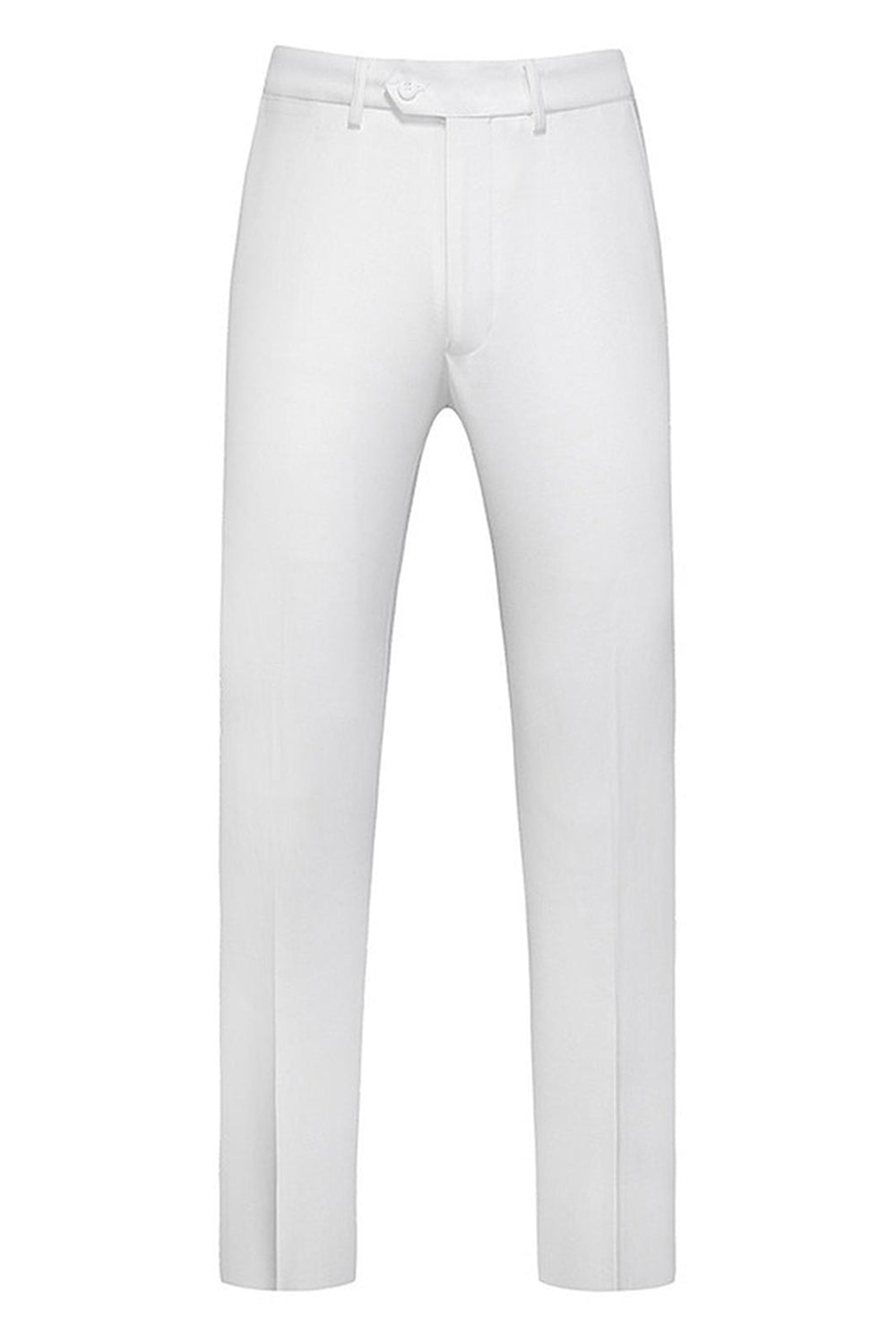 Trajes de novio blancos de 3 piezas con solapa de chal para hombre