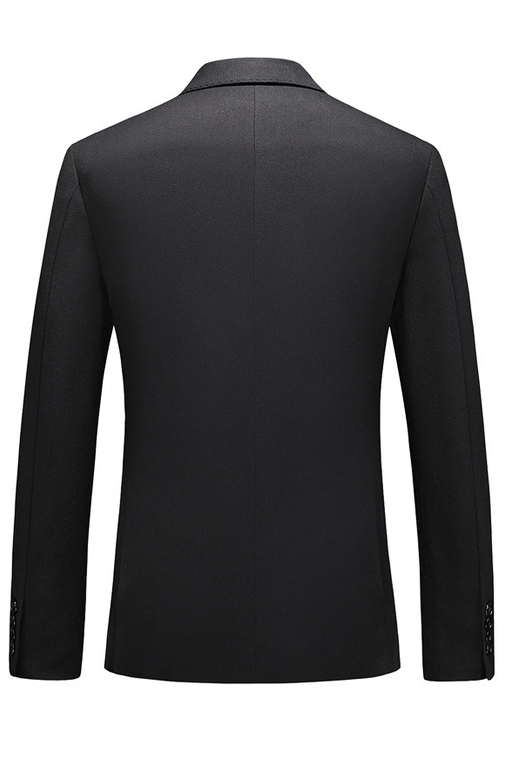 Solapa de pico negro 3 piezas Trajes de fiesta de satén para hombre