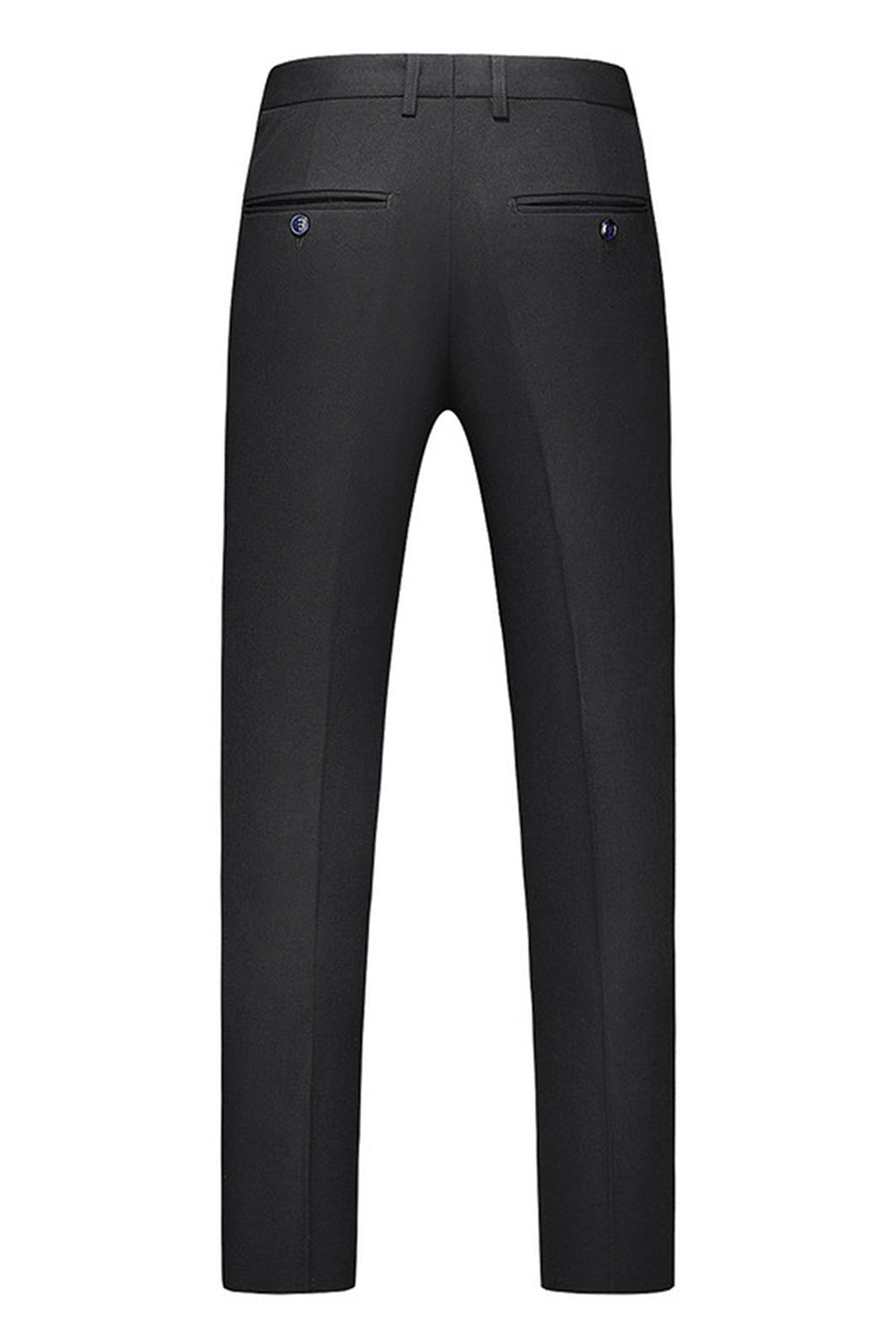 Solapa de pico negro 3 piezas Trajes de fiesta de satén para hombre