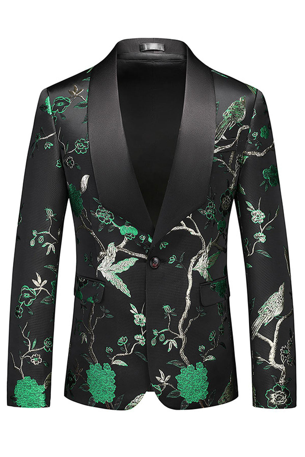 Chal morado Solapa Jacquard 3 piezas Trajes de fiesta para hombre