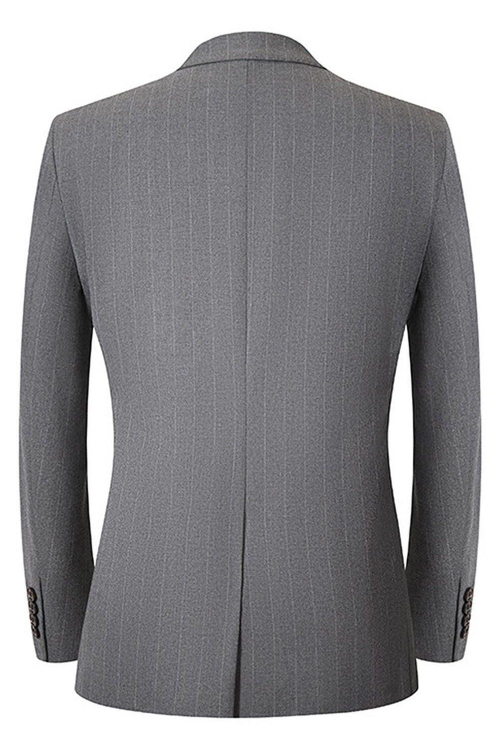 Trajes de fiesta grises de 2 piezas con solapa de pico de botonadura simple para hombre