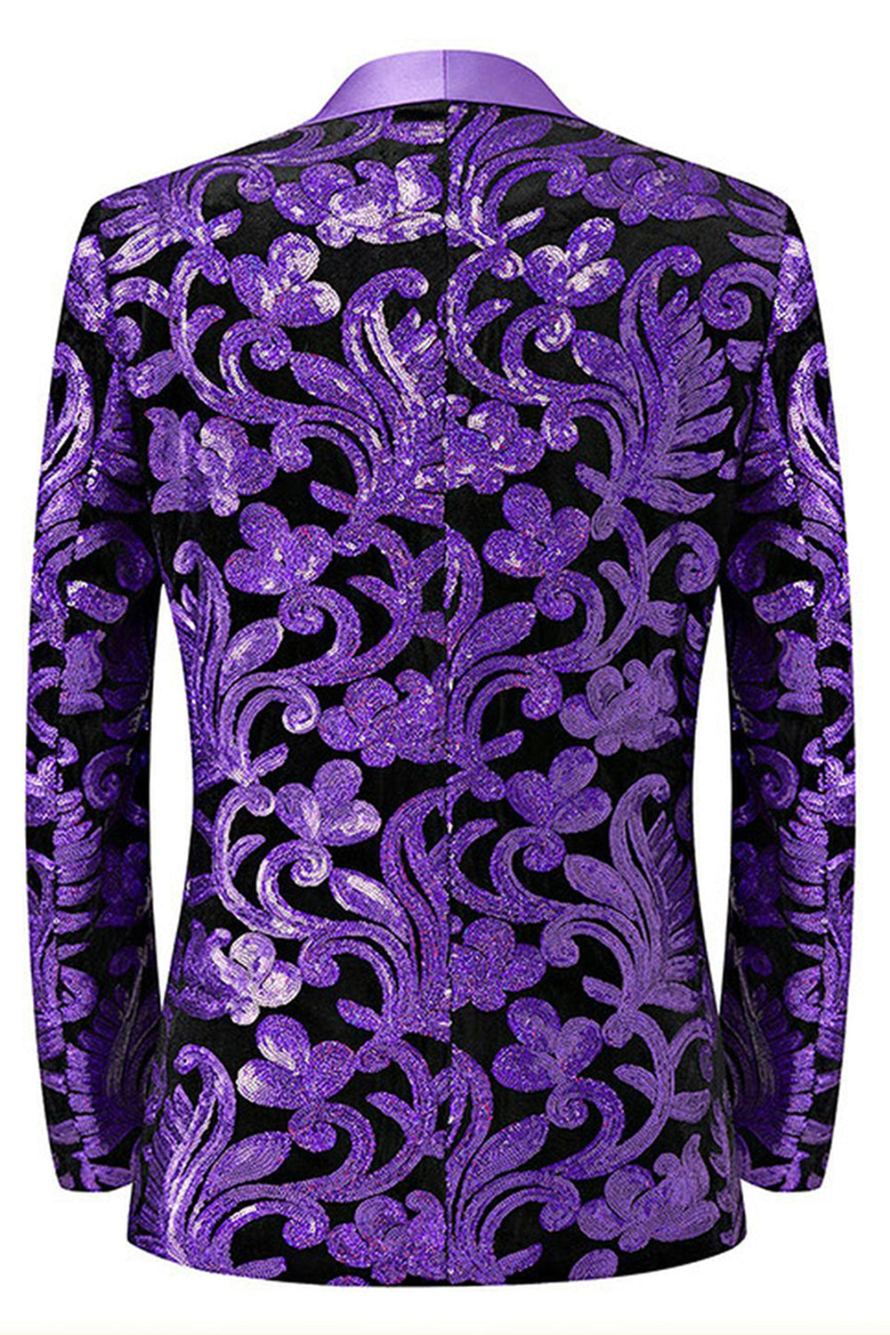 Chal de jacquard verde de 2 piezas con solapa para hombres Trajes de fiesta