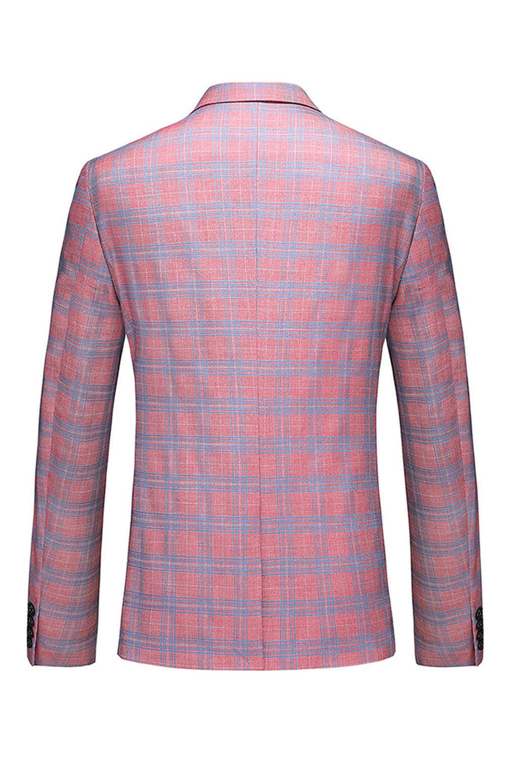 Trajes de fiesta para hombre con solapa de pico a rayas rosas de 2 piezas