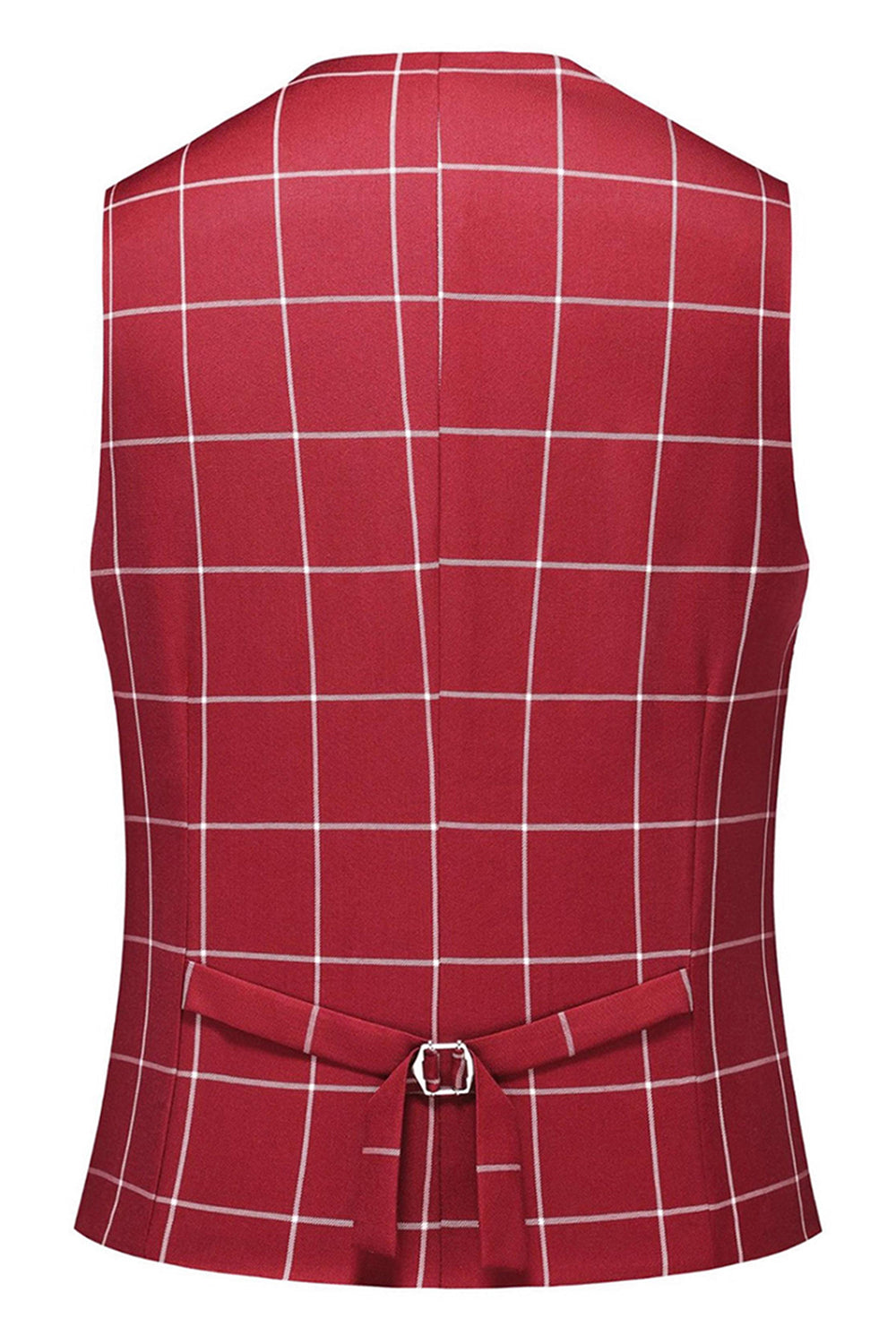 Solapa de pico a rayas rojas 3 piezas Trajes de fiesta para hombre