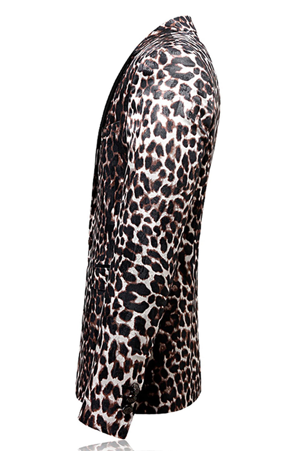 Trajes de fiesta de 2 piezas con solapa de pico de leopardo para hombre