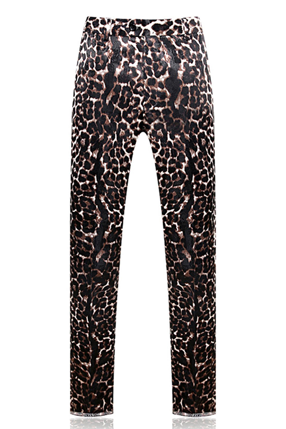 Trajes de fiesta de 2 piezas con solapa de pico de leopardo para hombre