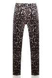 Trajes de fiesta de 2 piezas con solapa de pico de leopardo para hombre